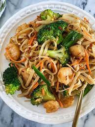 Rice Noodles Shrimp Stir Fry Recipe gambar png