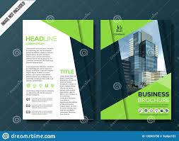 Green Business Brochure Template Stock Illustration