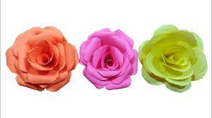 how to make paper rose flower very