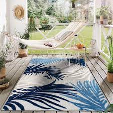 world rug gallery tropical fl indoor outdoor area rug gray 7 10 x 10