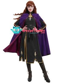 deluxe princess anna cosplay costume coat dress set