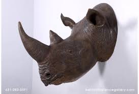 rhinoceros head wall mount rhino head