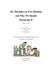 NSTP Fieldwork Reflection- Tree Planting