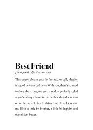 best friend dictionary print posters