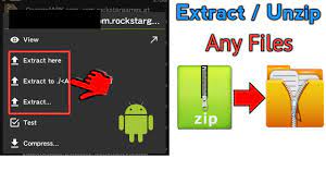 how to extract or unzip any files on