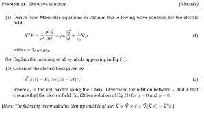 Solved Problem 11 Em Wave Equation 5