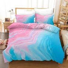 Colorful Marble Bedding Pastel Pink