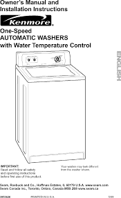 If your kenmore 80 series washer gets stuck in the middle of a cleaning cycle, you may have a problem with your lid switch. Kenmore 11020602991 User Manual Automatic Washer Manuals And Guides L0305247
