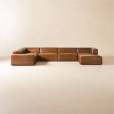 modern leather sectional sofas cb2