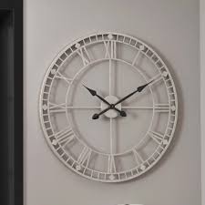 Metal Round Wall Clock 80cm Antique