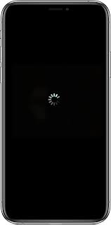 iphone stuck on black screen spinning wheel