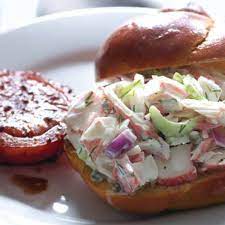 creamy mock crab salad sandwiches