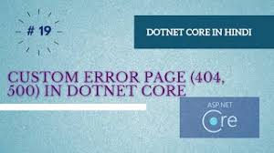 custom error page dotnet core mvc how