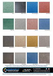 Colour Charts Durable Concrete Coatings