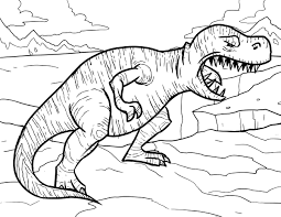 Download or print this coloring page in one click: Tyrannosaurus Rex Coloring Pages Dinosaur Coloring Pages For Kids