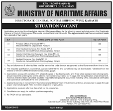 Latest Jobs Ministry Of Maritime Affairs Pakistan Jobs 2019