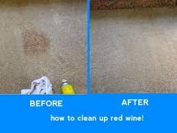 how to clean red wine stains in carpet