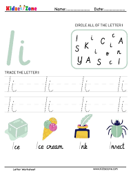 letter i tracing and fun worksheet