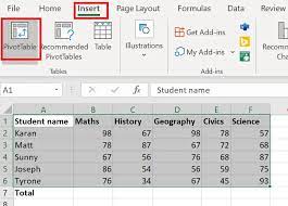 pivot table and pivot chart in excel