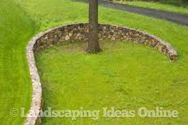 Landscape With A Curved Retaining Wall