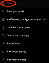 how to delete a tweet and a retweet