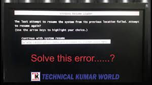 system boot menu windows 7 error