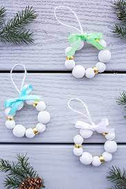 diy wood bead christmas ornaments a