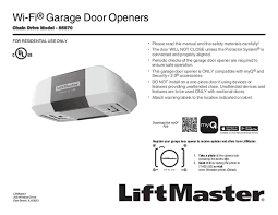 user manual liftmaster 85870 english
