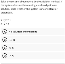 Solved Solve The System Of Equations
