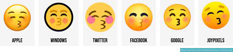 kissing face w closed eyes emoji