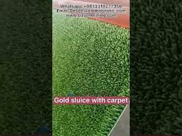 fixed gold sluice box with carpet