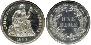 1 Dime 10 Cent 1860 1891 Usa 1776 Copper Silver