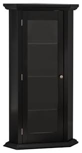 You want to use that corner that has been vacant for so long, but you haven't quite figured out what. In Stock Didan Black Wood Contemporary Corner Curio Display Cabinet With Storage Shelves Traditional China Cabinets And Hutches By Pilaster Designs Houzz