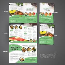 Modern Professional Catering Flyer Design For Lunchbox Catering By