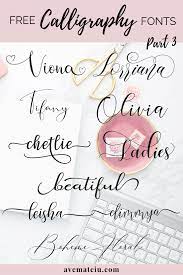 Browse by alphabetical listing, by style, by author or by popularity. 10 New Free Beautiful Calligraphy Fonts Part 3 Ave Mateiu