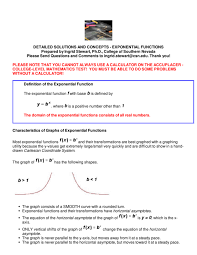 concepts exponential function