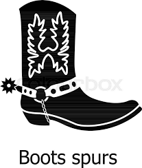 Black and white team запись закреплена. Boot Spurs Icon Simple Illustration Stock Vector Colourbox