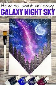 How To Paint A Galaxy Night Sky For