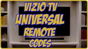 vizio tv universal remote codes and