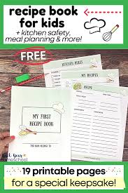 printable recipe book for kids for
