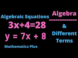What Is Algebraic Equation With Example