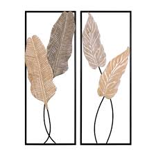 Piece Metal Leaves And Branch Wall Art