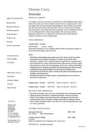 Resume Sample Bartender Server Examples For This Is Letsdeliver Co