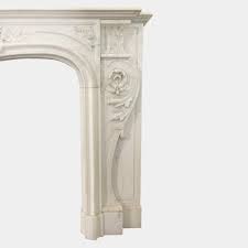 Large Antique French Rococo Fireplace