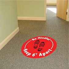 floor graphics carpet or hard surface