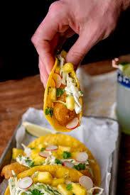fried fish tacos with cilantro lime