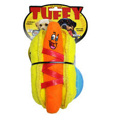 tuffy funny food hotdog dog toy