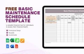 maintenance template in excel free
