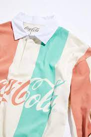 coca cola long sleeve rugby shirt
