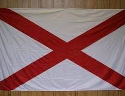 The flag is a crimson saltire or diagonal cross on a white background. State Of Alabama Flag 3 X 5 Ft Nylon Printed Al Flags For Sale
